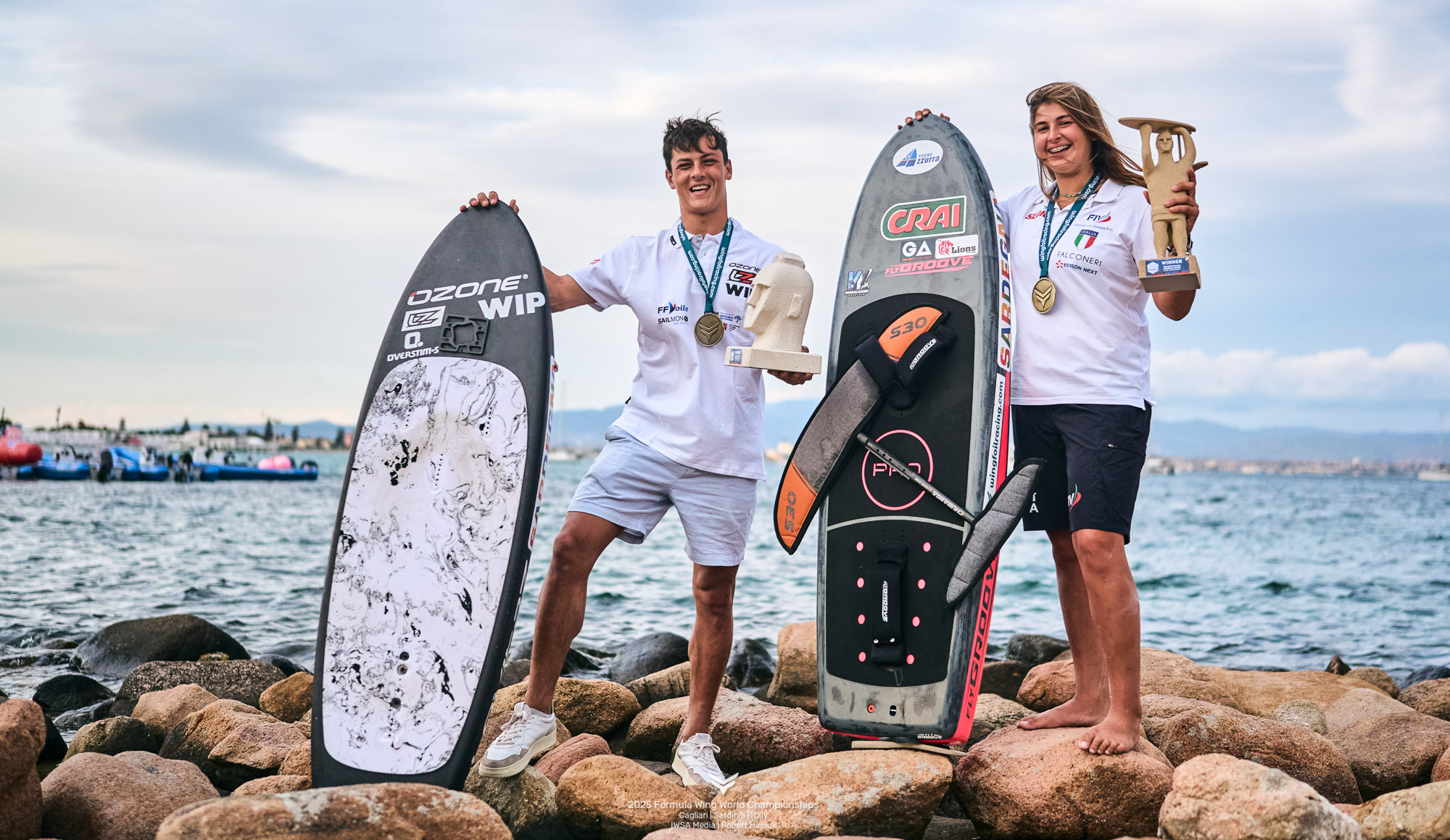  © IWSA media/Robert Hajduk: Mathis Ghio and Maddalena Spanu are the World Champions